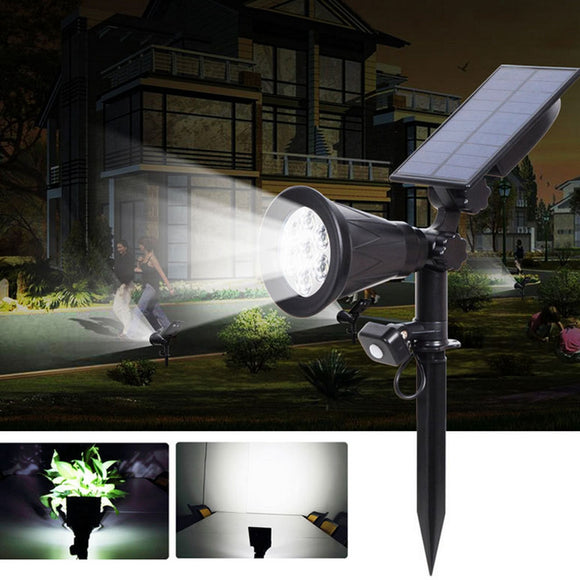 Solar Powered 7 LED PIR Motion Sensor Lawn Light Outdoor Waterproof Yard Wall Landscape Lamp