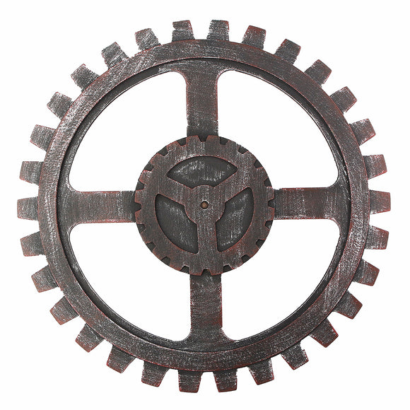Industrial Style Wooden Gear Wall Decor Vintage Home Bar Pub Hanging Decor 40cm