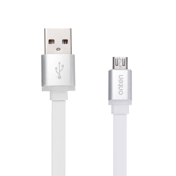 Onten OTN 7298 Lightning to USB flat cable for Android devices Aluminum Alloy Shell silver