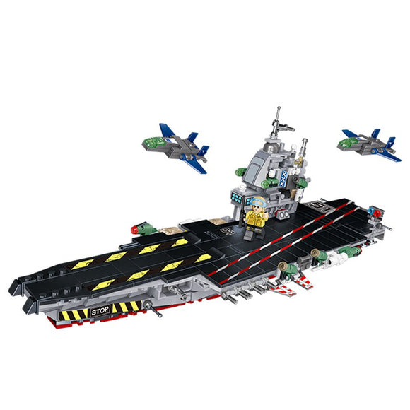 Aircraft Carrier Blocks Military Airplane Ship 8 in 1 Building Blocks 680+pcs Kids Toys