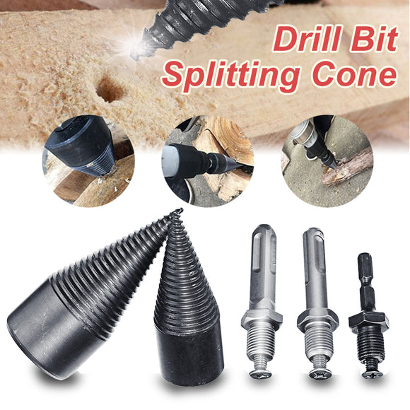 High Speed Woodworking Wood Separator Spiral Cone Household Firewood Splitter Drill Bit for Drill