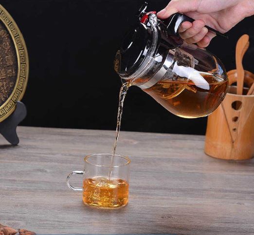 Heat Resistant Glass Teapot With leaf strainers-350ml