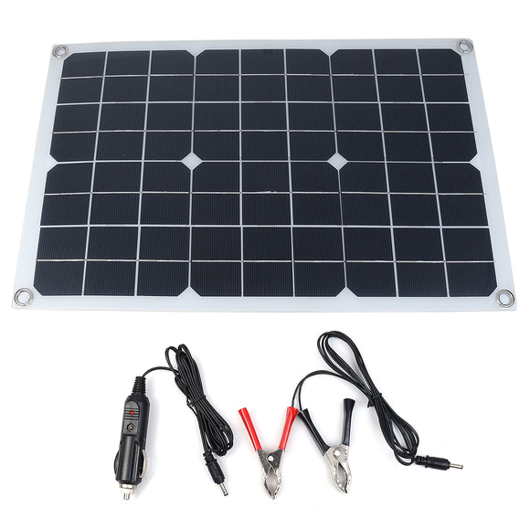 20W 18/5V 42*28cm DC Monocrystalline Solar Panel with DC5521 Battery Clip