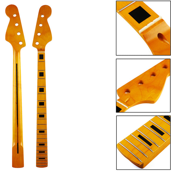 21 Frets Maple Wood 4 Strings Bass Electric Guitar JB Neck For Jazz Style Bass Replacement