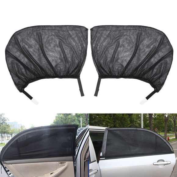 Pair Car Rear Window Sunshade Mesh Curtain Shied Cover UV Protector Universal