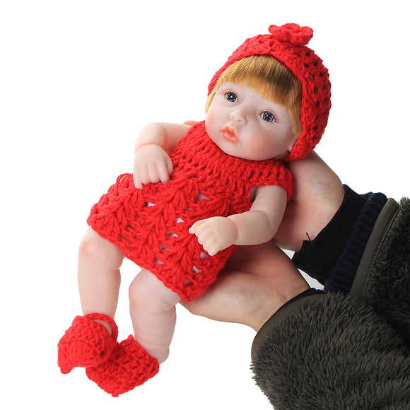 25CM Handmade Real Looking Newborn Baby Vinyl Silicone Realistic Reborn Doll Girl Toys