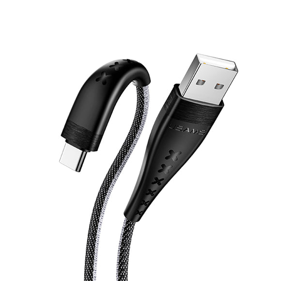 USAMS U11 Type C Braided Fast Charging Data Cable 1.2M For Oneplus 6 Xiaomi Mi8 Pocophone F1 S9