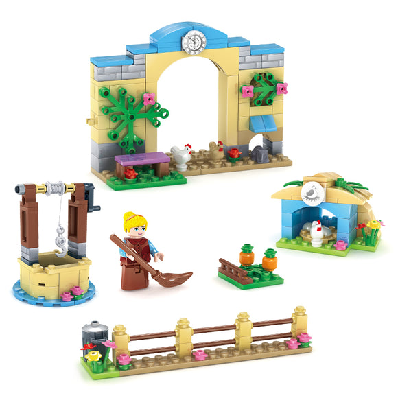 Kazi Cinderella Garden Building Block Sets Toys Educational Gift 98701 Fidget Toys 226pcs