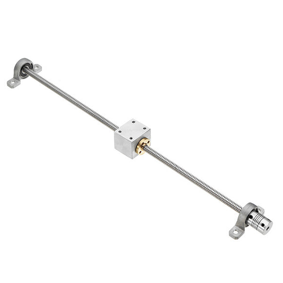 Machifit T8 500mm Lead Screw Set with Nut Housing Bracket and Shaft Coupling for CNC