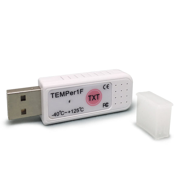 TEMPer1F_H1 USB Thermometer Hygrometer Waterproof Pluggable Plug -40~+123.8 Temperature And Humidity