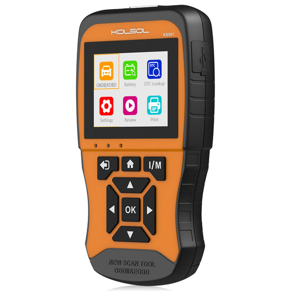 KOLSOL KS501 OBDII OBD2 EOBD Auto Diagnostic Scanner Tool Car Enhanced OBD2 Orange Universal Multi-languages
