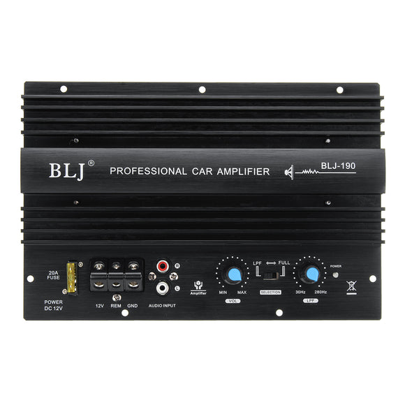 BLJ 190 12V 1000W Mono Car Audio High Power Digital Amplifier Board Powerful Bass Subwoofer
