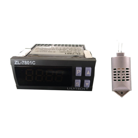 ZL-7801C 100-240VAC Digital Thermometer Hygrometer Temperature Humidity Meter for Incubator Automatic Incubato