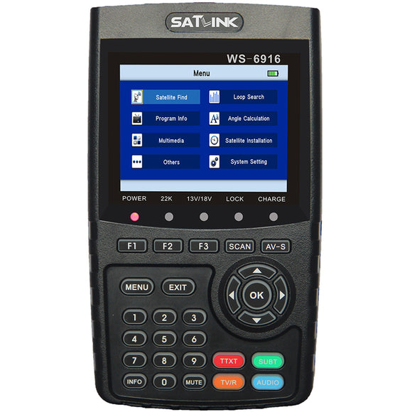 Satlink WS-6916 Digital Satellite Finder DVB-S/S2 High Definition MPEG-4 HD Meter