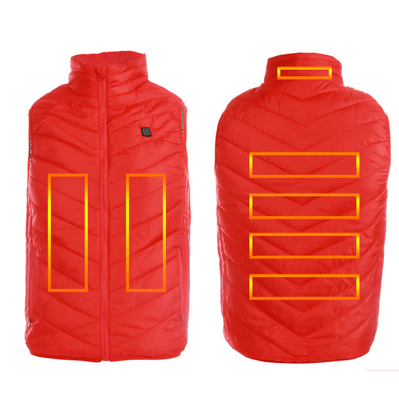 Men Women Electric Vest Heated Cloth Jacket USB Warm Up Heating Pad Body Warmer