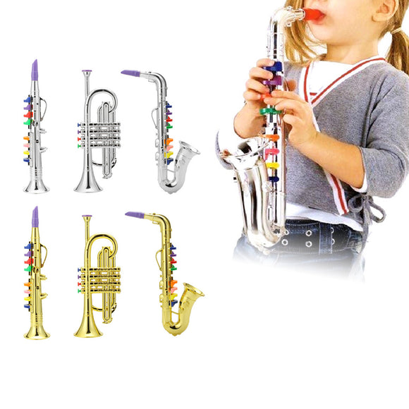 Children Musical Toy Emulational Trumpet Saxophone Horn for Kids Gift