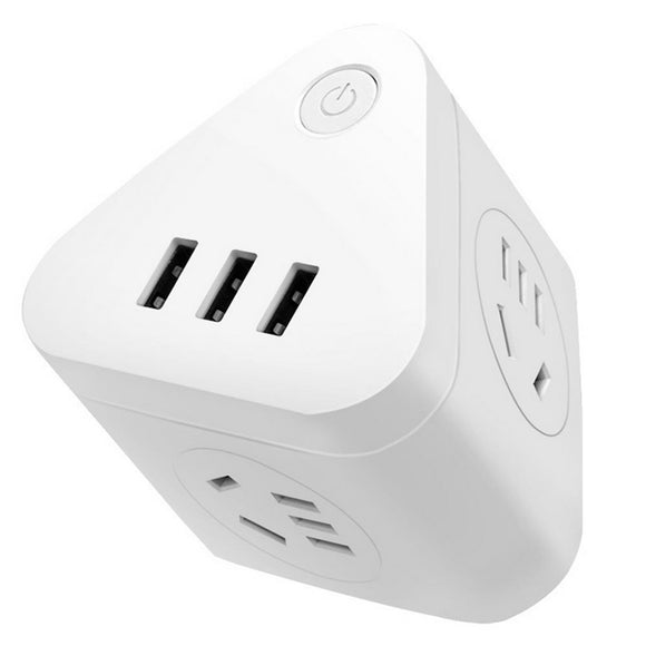 Deli Power Conversion Socket Connector USB Wireless Plug Intelligent Charge Security Protection