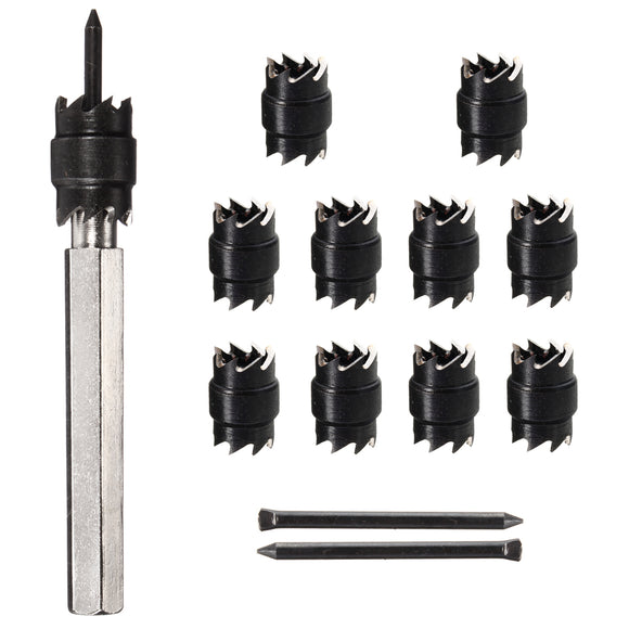 13PCS HSS Double Sided Rotary Spot Weld Cutter 3/8Inch Remover Drill Bits Cut Welds Tools Kit