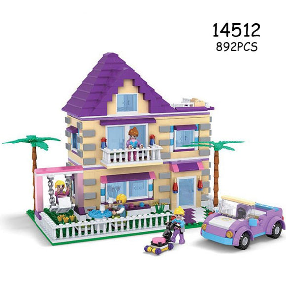 COGO Girl Series 14512 Princess Villa 892 pcs Building Block Sets Bricks Toys Best Gift for Girls