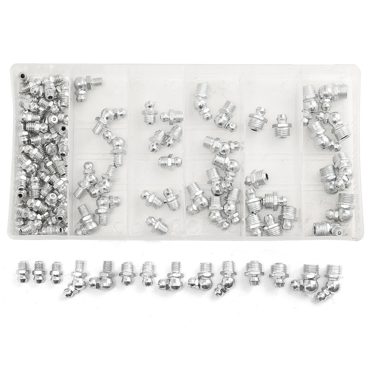 110 Pcs Hydraulic Lubrication Lube Grease Fittings Assortment Zerk Gre