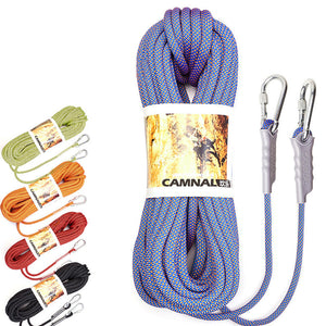 CAMNAL Nylon Climbing Rope 10m 10.5mm Diameter 16-32KN Downhill Rope Fire Rescue Parachute Rope