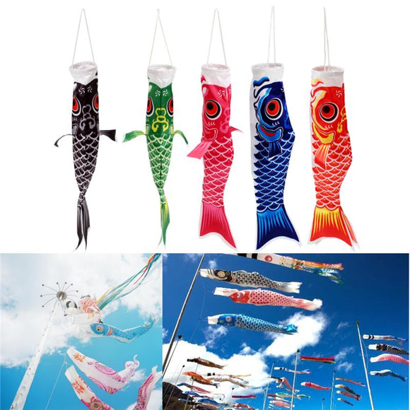 40cm Japanese Style Koi Nobori Carp Flag Wind Sock Koinobori Fish Waterproof Kite Mascot Crafts Hanging Decor