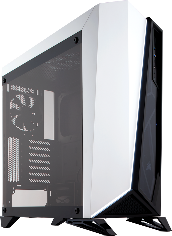 Corsair CC-9011120-WW carbide series spec Omega windowed ( tempered glass front + side panel ) Red+Black - no psu