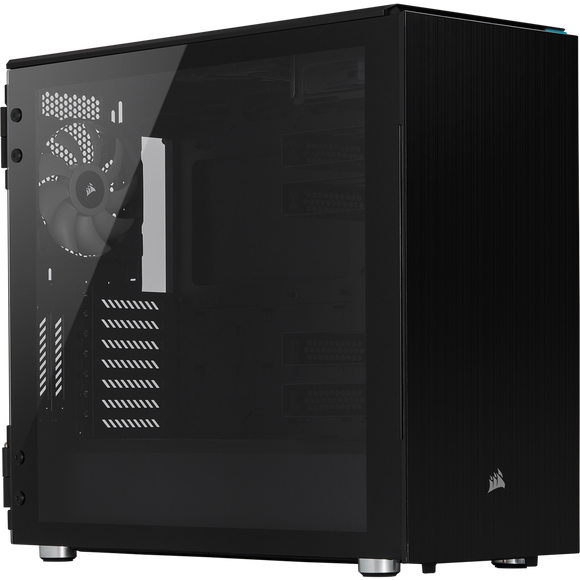 Corsair CC-9011167-WW carbide series 678C - Tempered Glass , blacK - with noise damping side/top/front panels + fan-speed controller , support 2x vertical GPU mount  , no psu