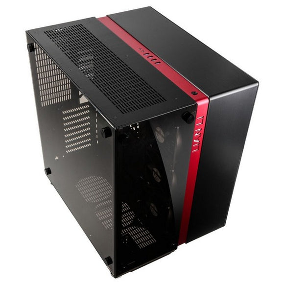 Lian-li PC-o9WRX all black+red highlight - 2x tempered glass panels ( side + front )