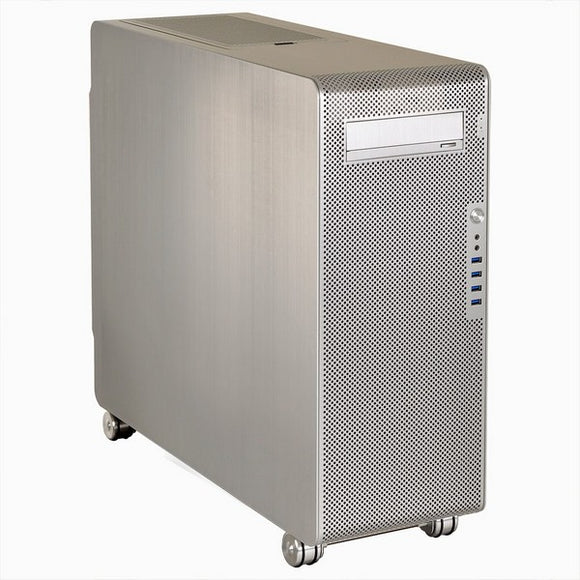 Lian-li pc-V1000L , full tower , Silver , with wheels , meshed front panel for ventilation , No psu