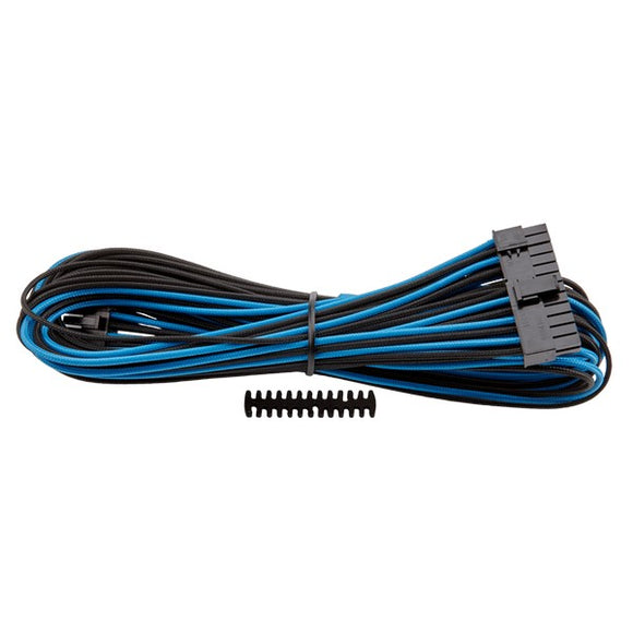 Corsair CP-8920164 bLue+blacK premium individually sleeved flexible paracorded cable with cable comb - 24pin ATX , 610mm with 1 connector - for RMX series ; RMi series, SF series