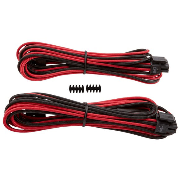 corsair CP-8920169 Red+blacK premium individually sleeved flexible paracorded cable with 2x cable combs
