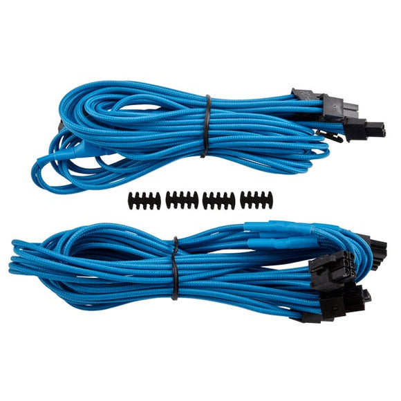 corsair CP-8920180 bLue premium individually sleeved flexible paracorded cable with 4x cable combs