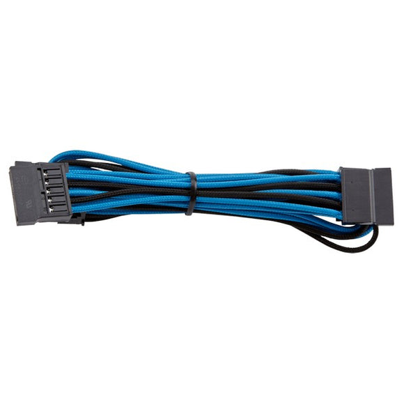 corsair CP-8920192 bLue+blacK premium individually sleeved flexible paracorded cable with cable comb - SATA