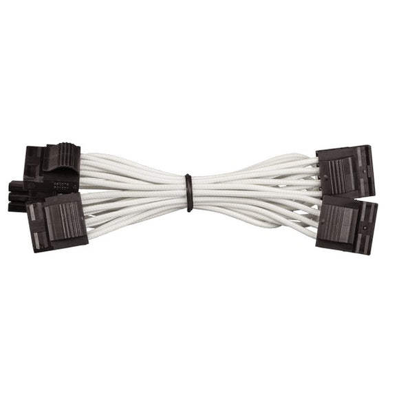corsair CP-8920196 White premium individually sleeved flexible paracorded cable with cable comb