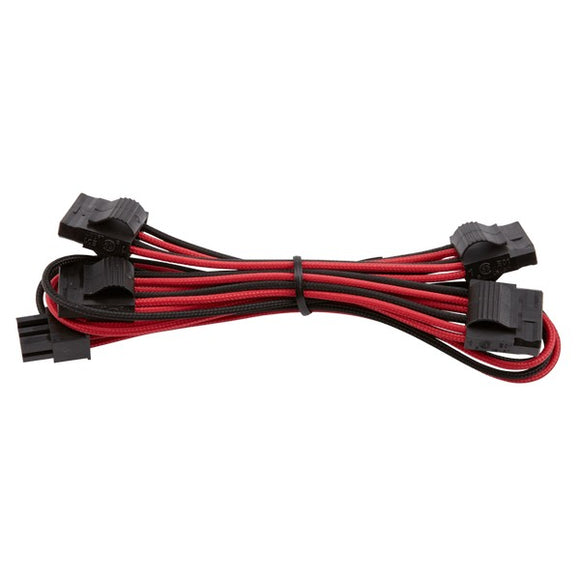 corsair CP-8920197 Red+blacK premium individually sleeved flexible paracorded cable with cable comb