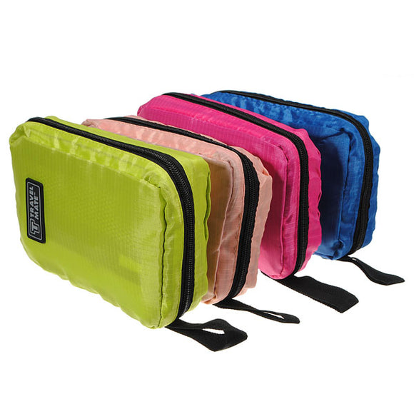Travel Nylon Wash Bag Storage Organizer Mesh Zipper