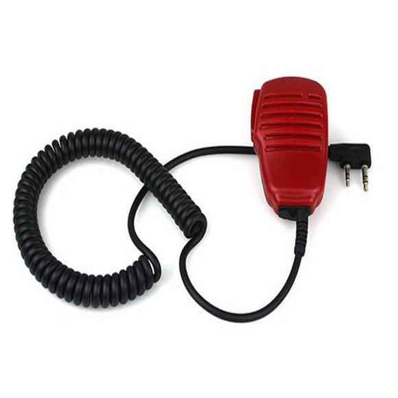 Red 3.5mm 2 PIN Handheld Radio Speaker MIC for Walkie Talkies