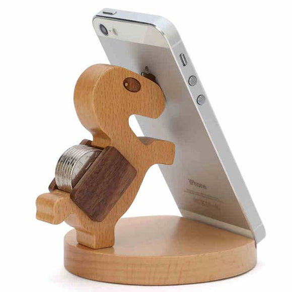 Original Chuxin Lovely Wooden Pony Stand Holder For Cell Phone