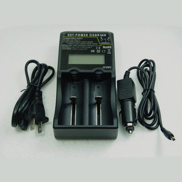 HXY-18650-2LC Battery Universal Smart Charger With LCD Display
