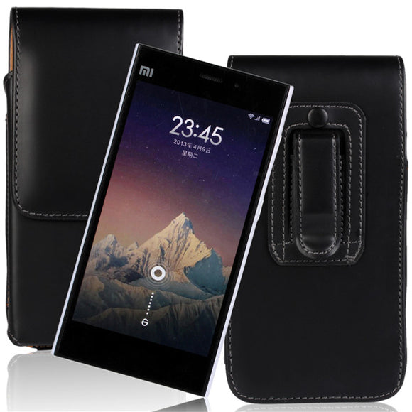 Universal Waist Hanged Up-down Leather Case Phone Bag For Smartphones Under 5 inch