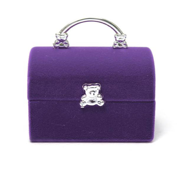 Mini Velvet Jewelry Box Earrings Rings Necklace Square Storage Case