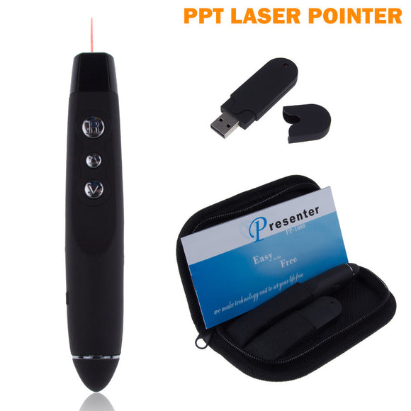 Wireless USB Pointer Pen Presentation Remote Control Clicker Page Turning Laser Light Pen