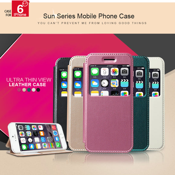 Original KLD SUN Series Protection Case PU TPU Leather Phone Case For iPhone 6