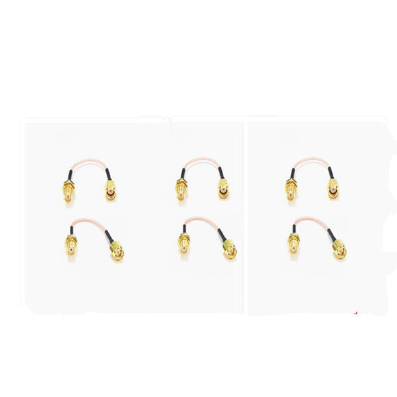 6PCS 60mm Low Loss Antenna Extension Cord Wire Fixed Base for Antenna SMA RP-SMA
