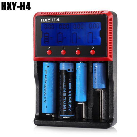 HXY-H4 LCD Display Smart Battery Charger For LiFePO4/Li-ion/Ni-MH/NiCd