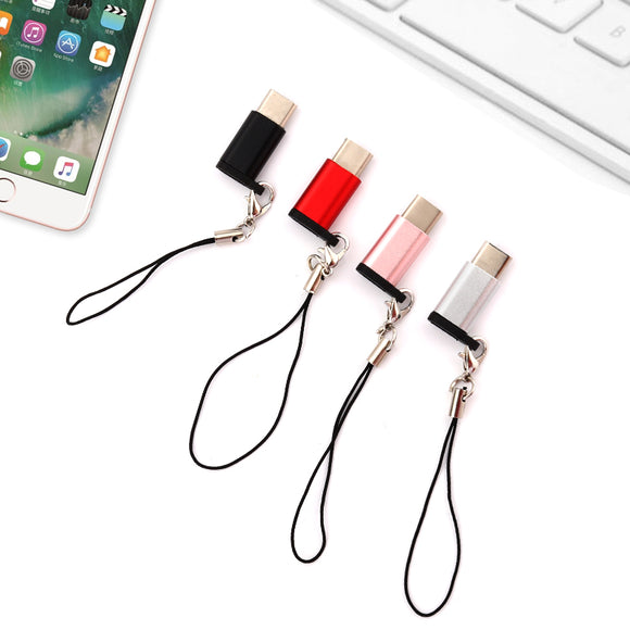 Bakeey Type-C Adapter Typec to Micro USB Convertor with Keychain For Huawei P30 P40 Xiaomi MI10 Redmi Note 9S