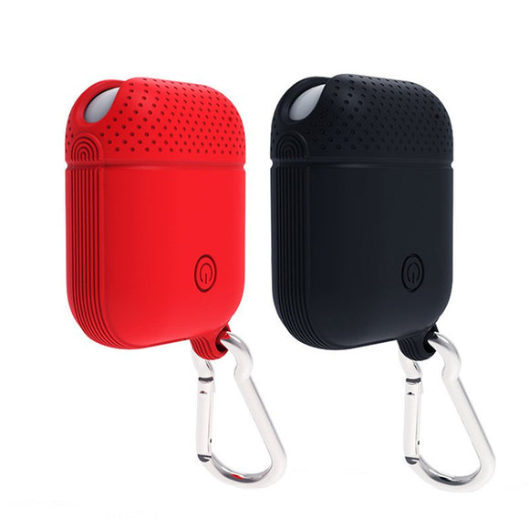 Portable Anti-lost Shockproof Silicone Protective Case Cover with Hook for Apple Earphones Airpods