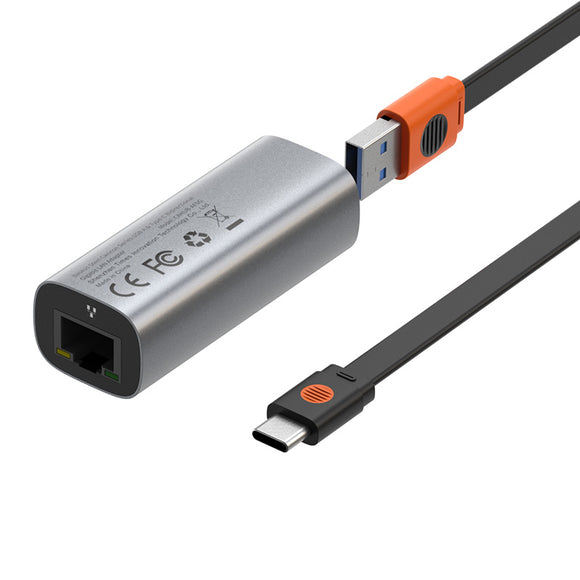 Baseus USB-A USB-C Bidirectional to Gigabit RJ45 LAN Network Port Adapter Converter For Smart Phone Tablet Laptop For Samsung Galaxy S20 For iPad Pro 2020 MacBook Air 2020 MacBook Pro