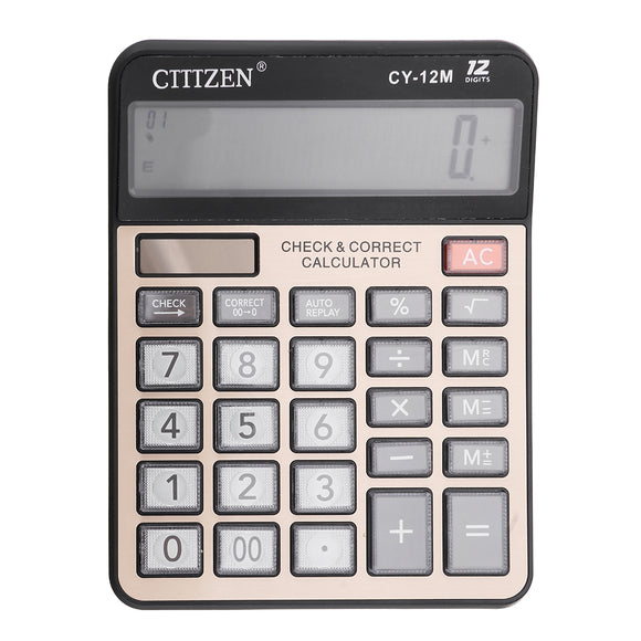 GTTTZEN CY-12M Dual Power Calculator Electronic  Calculator 12 Digits Computer Keys Computer Office